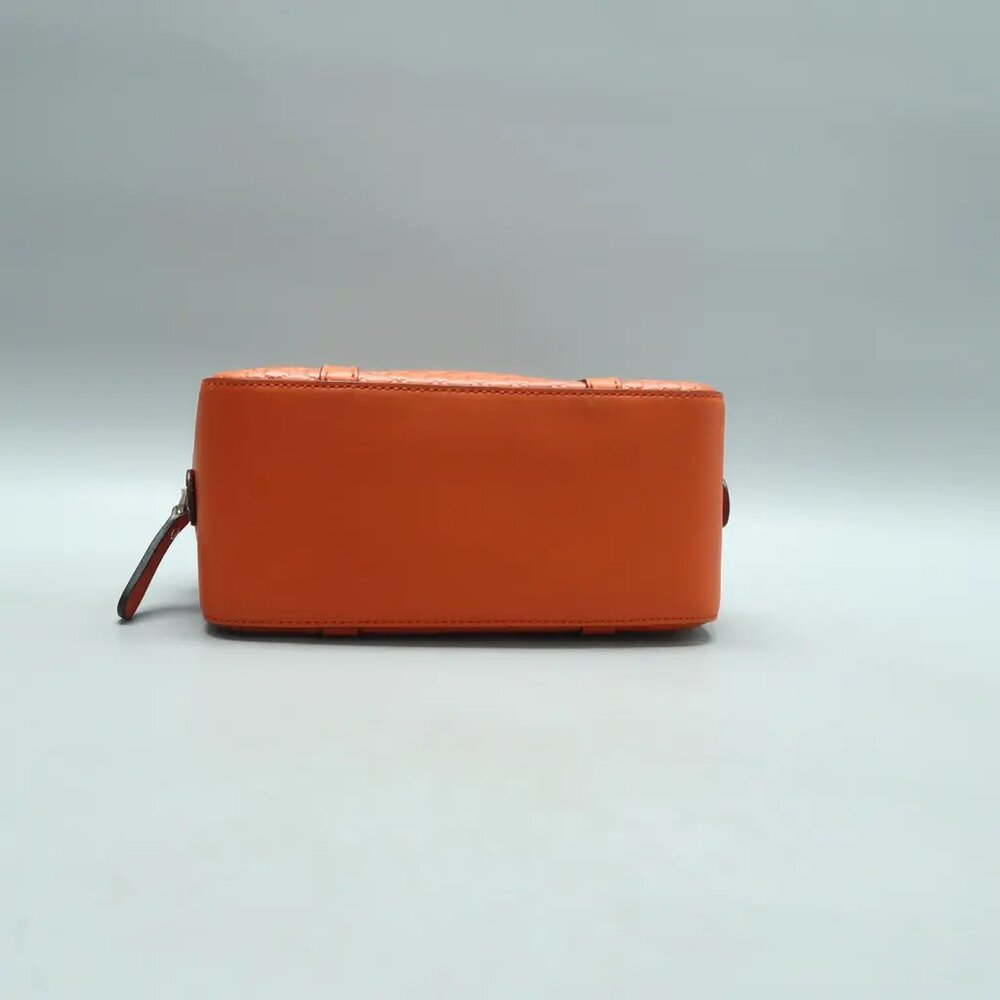 GUCCI Orange Leather Satchel 665-060525 - Picture 5 of 12